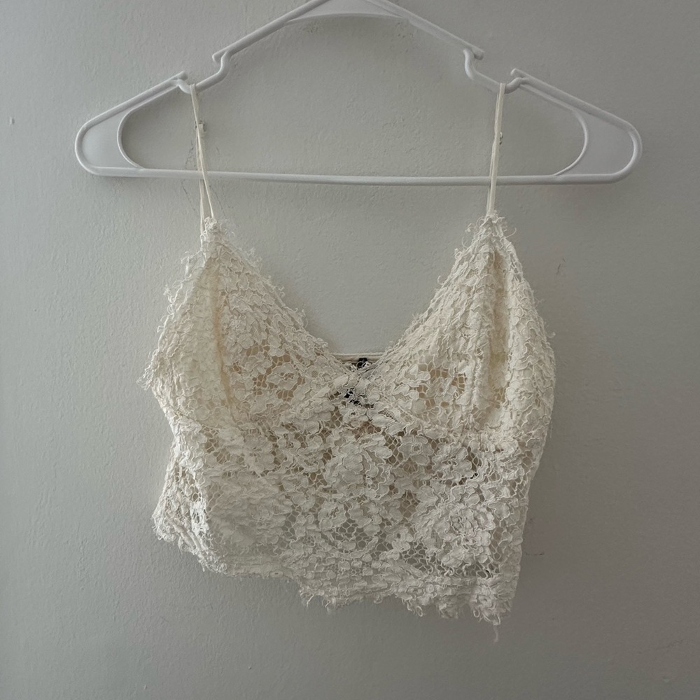 Lace Cropped Cami Top